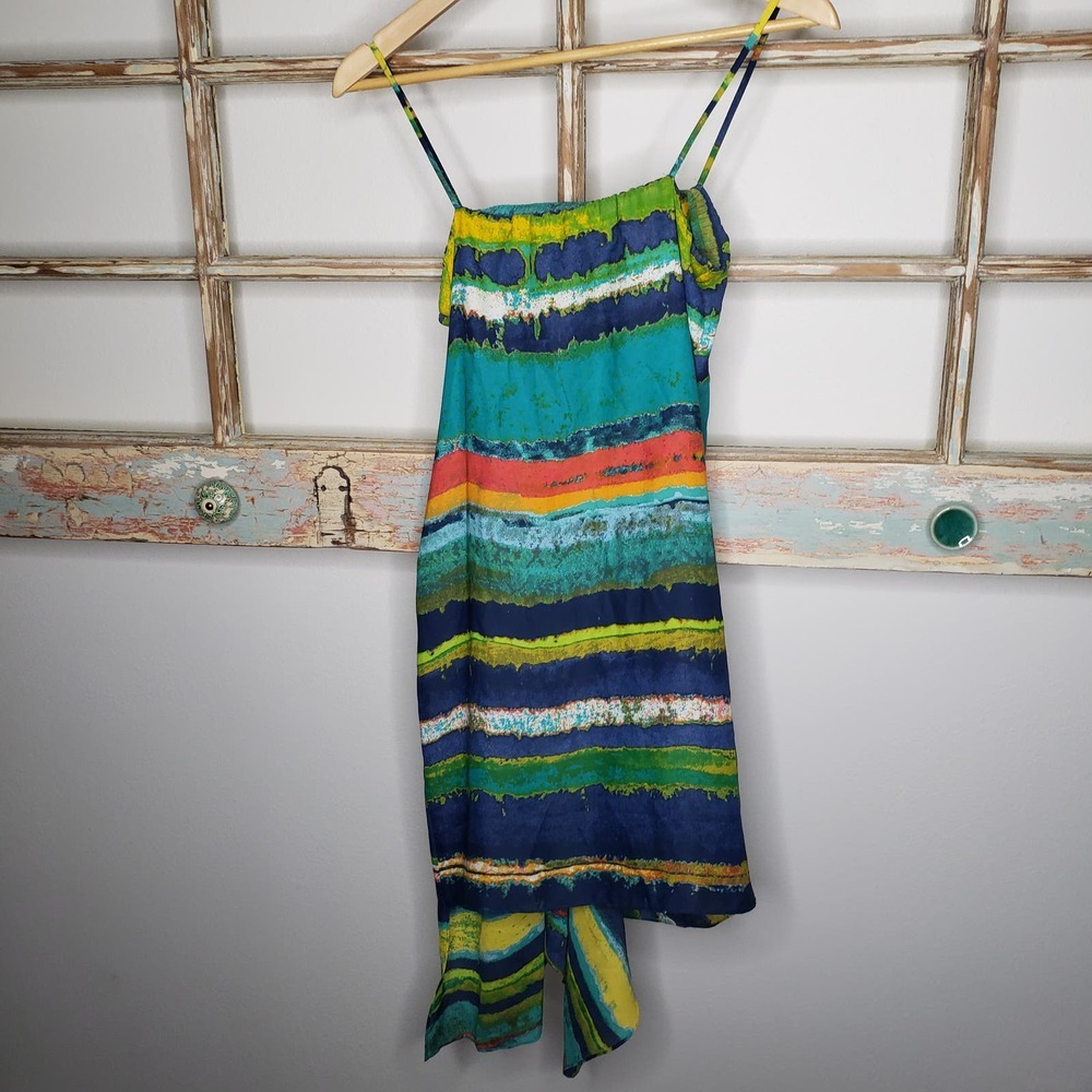 Rachel Roy 70's vibe small asymmetrical dress - Picture 3 of 9
